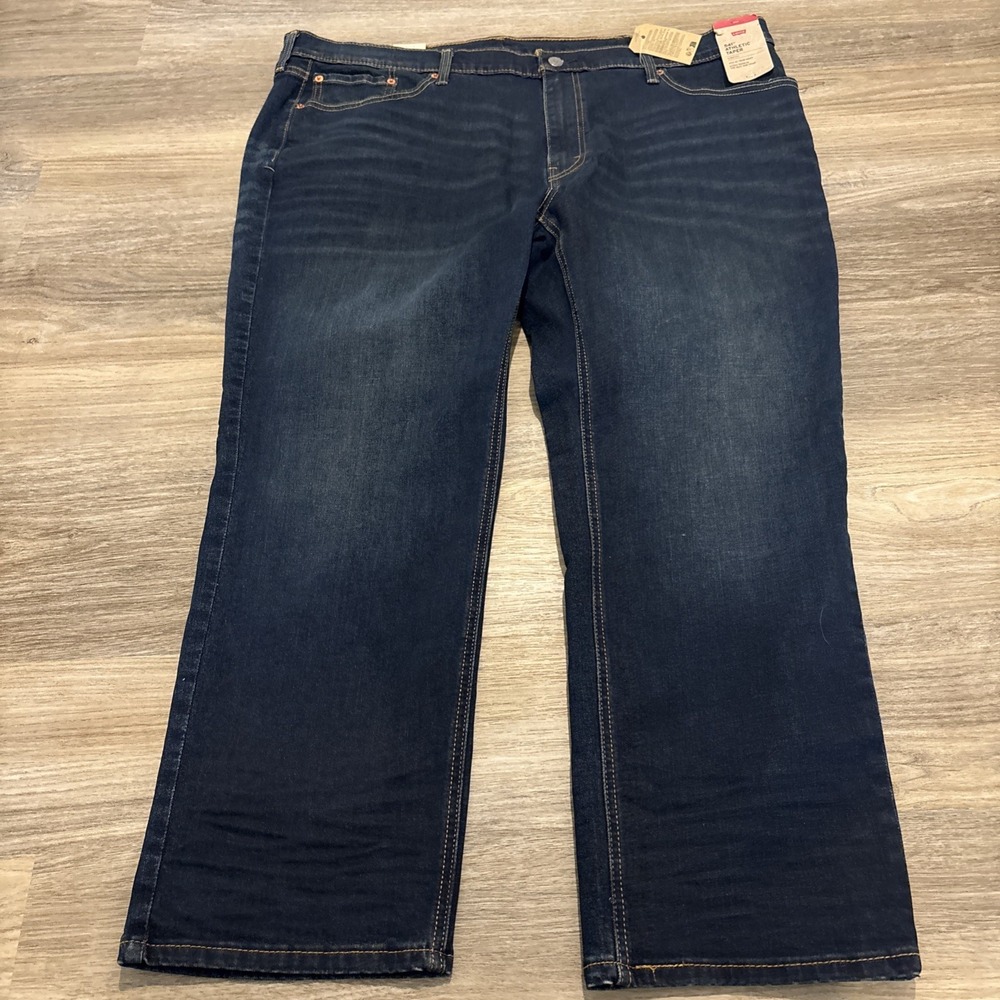 NWT Men's Levi's 541 Athletic Taper Denim Jeans 44x29 Stretch NEW Dark Wash Blue